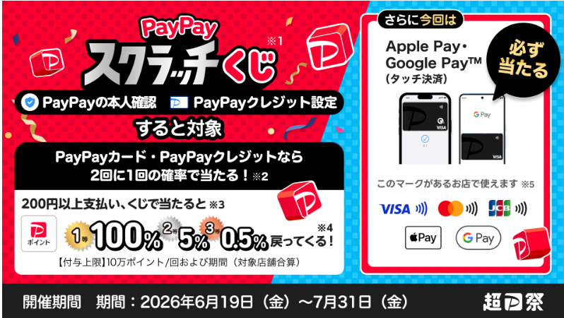 PayPayスクラッチくじ