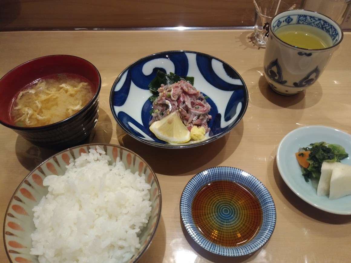 鰯の刺身定食